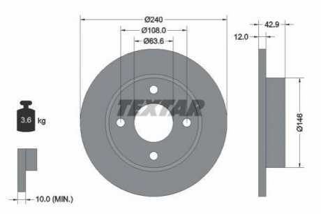 Гальмівні диски TEXTAR 92075303