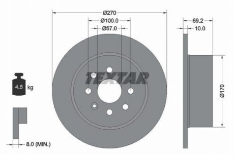 Гальмівні диски TEXTAR 92075503
