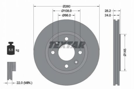 Гальмівні диски TEXTAR 92078603