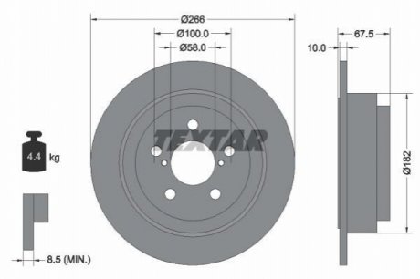Тормозные диски TEXTAR 92082000