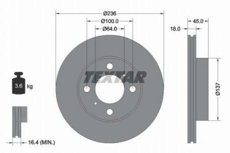 Гальмівні диски TEXTAR 92089400 (фото 1)