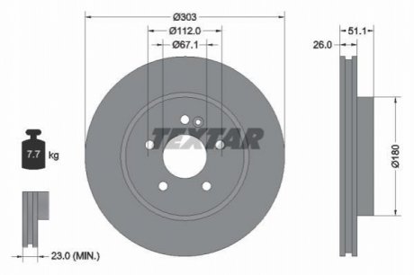 Гальмівні диски TEXTAR 92089905