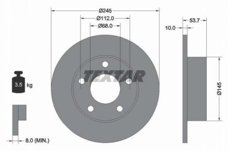 Тормозные диски TEXTAR 92090803