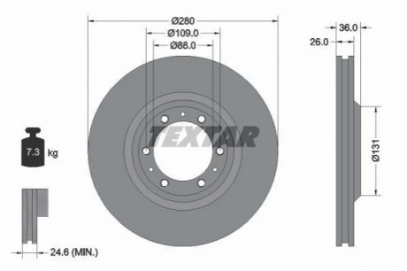 Тормозной диск TEXTAR 92091400 (фото 1)