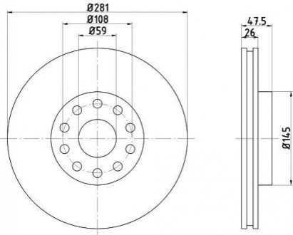 Передний тормозной диск TEXTAR 92093900 (фото 1)