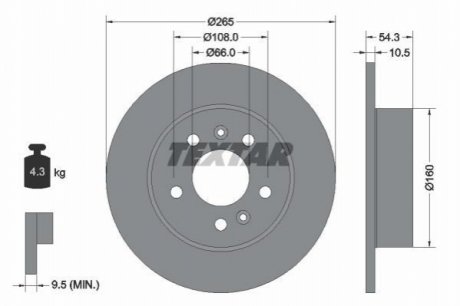 Тормозные диски TEXTAR 92096300