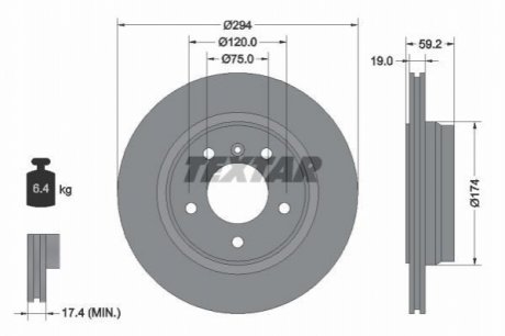 Тормозные диски TEXTAR 92097303 (фото 1)