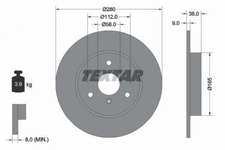 Тормозные диски TEXTAR 92097603 (фото 1)