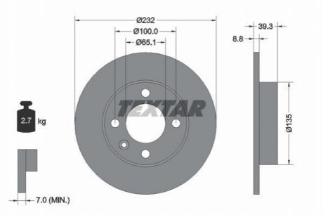 Гальмівні диски TEXTAR 92098203