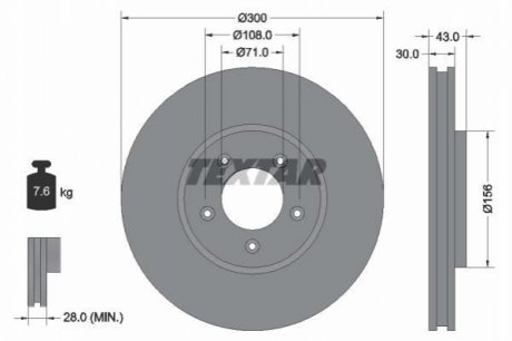 Тормозные диски TEXTAR 92099003