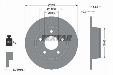 Тормозные диски TEXTAR 92104103 (фото 1)