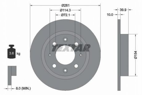 Тормозные диски TEXTAR 92104300 (фото 1)