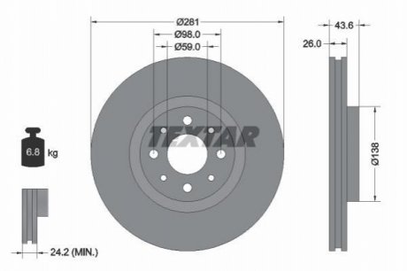 Гальмівні диски TEXTAR 92107703 (фото 1)