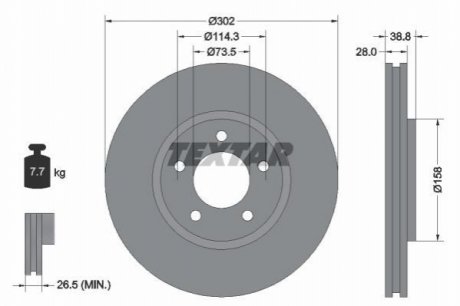 Тормозные диски TEXTAR 92108200 (фото 1)