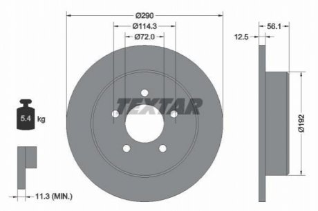 Тормозные диски TEXTAR 92108400