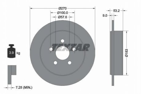 Гальмівні диски TEXTAR 92108600 (фото 1)