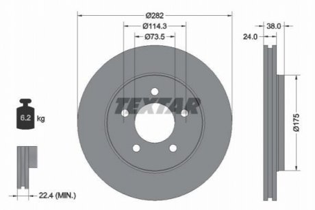 Гальмівні диски TEXTAR 92108700 (фото 1)