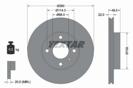 Тормозные диски TEXTAR 92109300