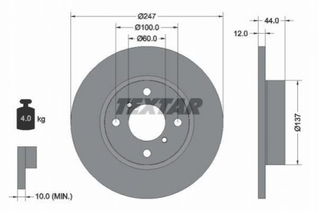Гальмівні диски TEXTAR 92110803 (фото 1)