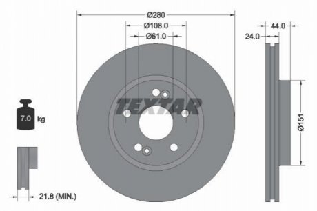 Гальмівні диски TEXTAR 92113803