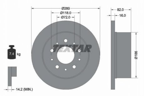 Гальмівні диски TEXTAR 92116103