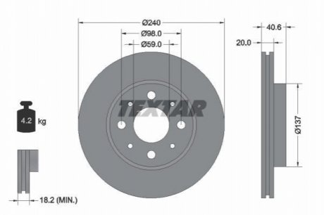 Гальмівні диски TEXTAR 92118003