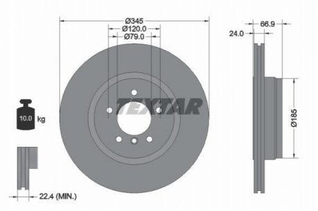 Гальмівні диски TEXTAR 92123203 (фото 1)