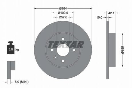 Тормозные диски TEXTAR 92124703 (фото 1)