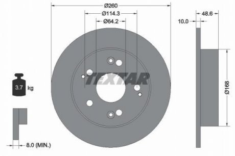 Тормозные диски TEXTAR 92125103 (фото 1)