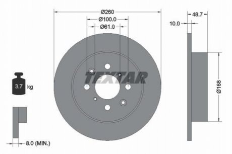 Тормозные диски TEXTAR 92125300 (фото 1)
