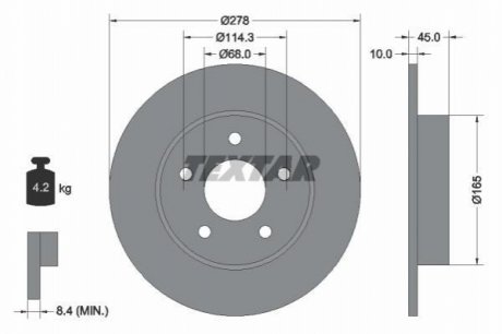 Тормозные диски TEXTAR 92125703