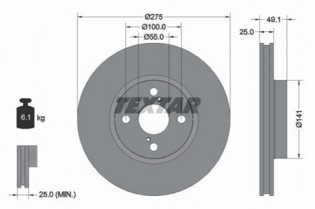 Тормозные диски TEXTAR 92126003 (фото 1)