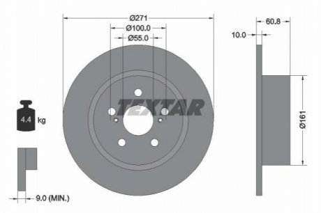Тормозные диски TEXTAR 92126503