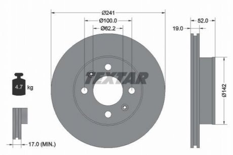 Гальмівні диски TEXTAR 92128503 (фото 1)