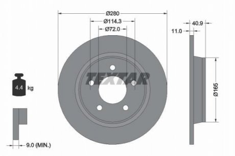 Гальмівні диски TEXTAR 92130600
