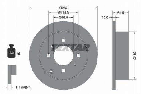 Гальмівні диски TEXTAR 92130900