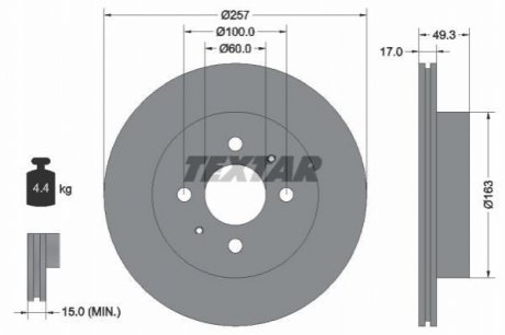 Тормозные диски TEXTAR 92131200