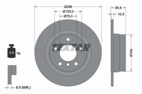 Тормозной диск TEXTAR 92133103 (фото 1)
