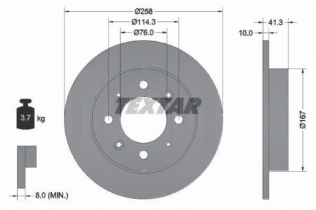 Тормозные диски TEXTAR 92134303 (фото 1)