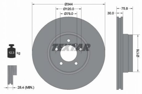 Гальмівні диски TEXTAR 92134400 (фото 1)