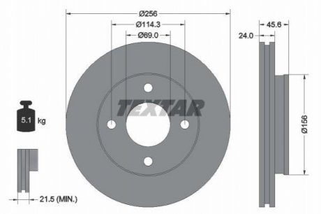 Гальмівні диски TEXTAR 92134803 (фото 1)
