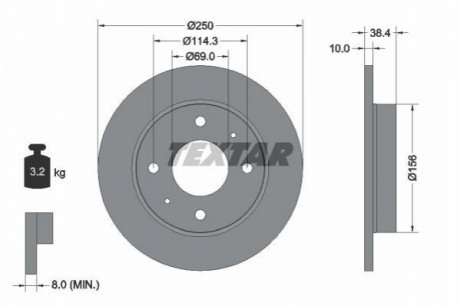 Тормозные диски TEXTAR 92134903
