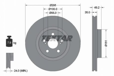 Гальмівні диски TEXTAR 92135603 (фото 1)