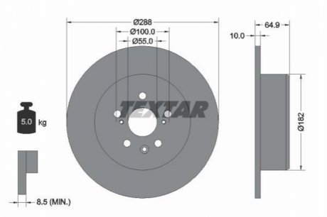 Гальмівні диски TEXTAR 92135903