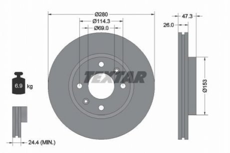 Тормозные диски TEXTAR 92136600 (фото 1)