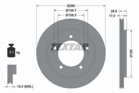 Гальмівні диски TEXTAR 92136800