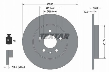 Гальмівні диски TEXTAR 92137003