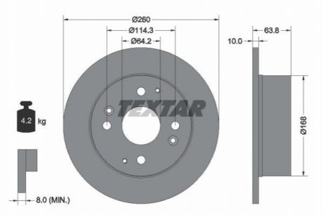 Тормозные диски TEXTAR 92138600