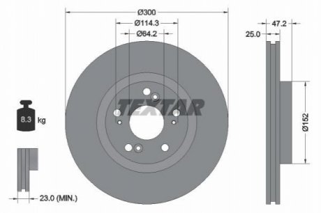 Тормозные диски TEXTAR 92140903 (фото 1)
