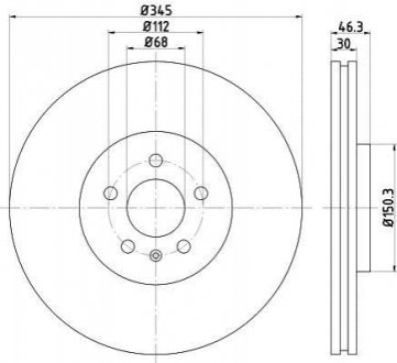 Передній гальмівний диск TEXTAR 92143903 (фото 1)